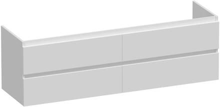 Brauer Joy - Onderkast - 160 cm - met 4 Softclose Lades Greeploos en 2 Sifon Uitsparingen - Mat Wit