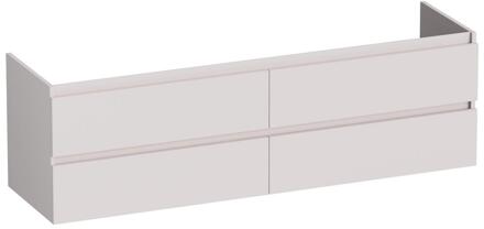 Brauer Joy - Onderkast - 160 cm - met 4 Softclose Lades Greeploos en 2 Sifon Uitsparingen - Mat Zand