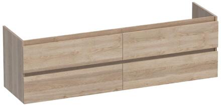 Brauer Joy - Onderkast - 160 cm - met 4 Softclose Lades Greeploos en 2 Sifon Uitsparingen - Sunlit