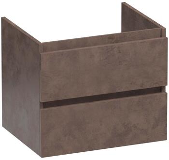 Brauer Joy - Onderkast - 60 cm - met 2 Softclose Lades Greeploos en 1 Sifon Uitsparing - Erosion