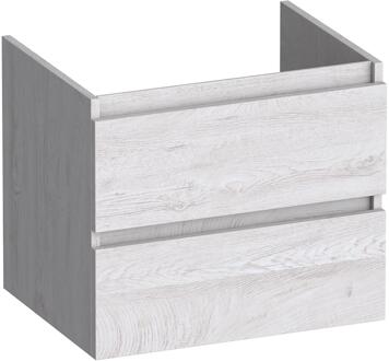 Brauer Joy - Onderkast - 60 cm - met 2 Softclose Lades Greeploos en 1 Sifon Uitsparing - Forest Seashell