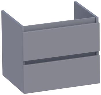 Brauer Joy - Onderkast - 60 cm - met 2 Softclose Lades Greeploos en 1 Sifon Uitsparing - Mat Grijs