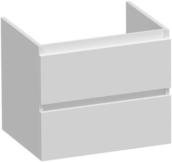 Brauer Joy - Onderkast - 60 cm - met 2 Softclose Lades Greeploos en 1 Sifon Uitsparing - Mat Wit