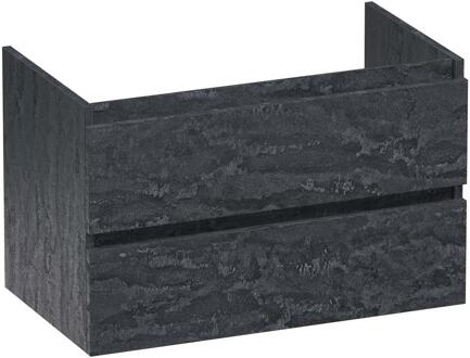 Brauer Joy - Onderkast - 80 cm - met 2 Softclose Lades Greeploos en 1 Sifon Uitsparing - Damascus