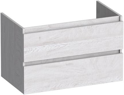 Brauer Joy - Onderkast - 80 cm - met 2 Softclose Lades Greeploos en 1 Sifon Uitsparing - Forest Seashell