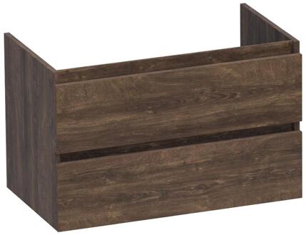 Brauer Joy - Onderkast - 80 cm - met 2 Softclose Lades Greeploos en 1 Sifon Uitsparing - Grove