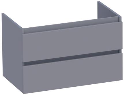 Brauer Joy - Onderkast - 80 cm - met 2 Softclose Lades Greeploos en 1 Sifon Uitsparing - Mat Grijs