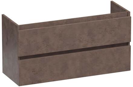 Brauer Joy - Onderkast Ondiep - 100 cm - met 2 Softclose Lades Greeploos en 1 Sifon Uitsparing - Erosion