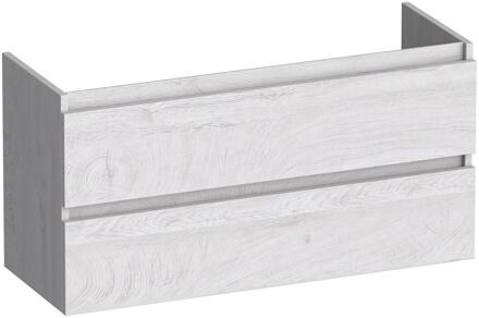 Brauer Joy - Onderkast Ondiep - 100 cm - met 2 Softclose Lades Greeploos en 1 Sifon Uitsparing - Forest Seashell