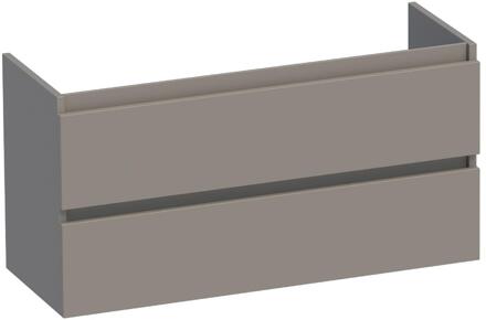 Brauer Joy - Onderkast Ondiep - 100 cm - met 2 Softclose Lades Greeploos en 1 Sifon Uitsparing - Mat Taupe