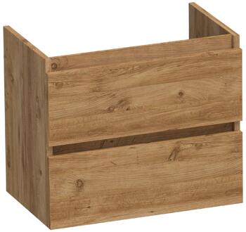 Brauer Joy - Onderkast Ondiep - 60 cm - met 2 Softclose Lades Greeploos en 1 Sifon Uitsparing - Chateau