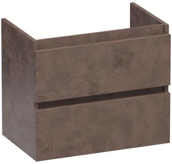 Brauer Joy - Onderkast Ondiep - 60 cm - met 2 Softclose Lades Greeploos en 1 Sifon Uitsparing - Erosion