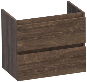 Brauer Joy - Onderkast Ondiep - 60 cm - met 2 Softclose Lades Greeploos en 1 Sifon Uitsparing - Grove