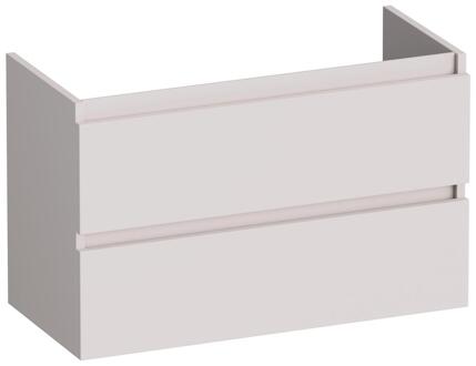 Brauer Joy - Onderkast Ondiep - 80 cm - met 2 Softclose Lades Greeploos en 1 Sifon Uitsparing - Mat Zand