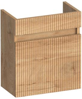 Brauer Joy Wavy Fonteinkast - 40 cm - 1 Deur - Greeploos - Linksdraaiend - Forest Tan