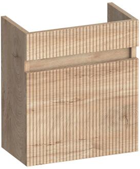 Brauer Joy Wavy Fonteinkast - 40 cm - 1 Deur - Greeploos - Linksdraaiend - Forest Wheat