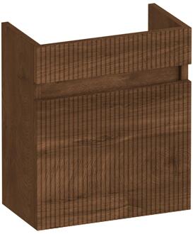 Brauer Joy Wavy Fonteinkast - 40 cm - 1 Deur - Greeploos - Rechtsdraaiend - Forest Cacao