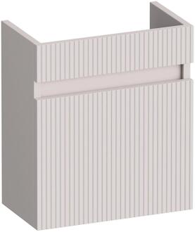 Brauer Joy Wavy Fonteinkast - 40 cm - met 1 Deur Greeploos Linksdraaiend - Mat Zand