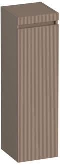 Brauer Joy - Wavy - Hoge Kast - 120 cm - 1 Deur - Greeploos - Linksdraaiend - Mat Mokka