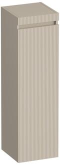 Brauer Joy - Wavy - Hoge Kast - 120 cm - 1 Deur - Greeploos - Rechtsdraaiend - Mat Beige