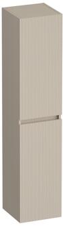 Brauer Joy - Wavy - Hoge Kast - 160 cm - 2 Deuren - Greeploos - Links of Rechtsdraaiend - Mat Beige