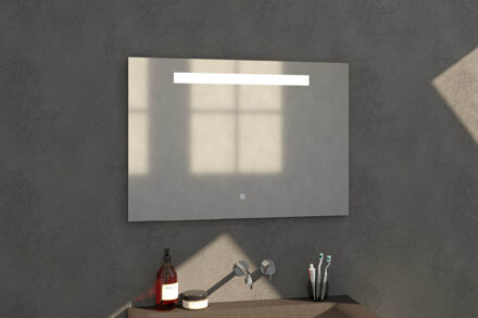 Brauer Light spiegel 100x70 met LED verlichting Aluminium Geborsteld