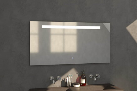 Brauer Light spiegel 140x70 met LED verlichting Aluminium Geborsteld