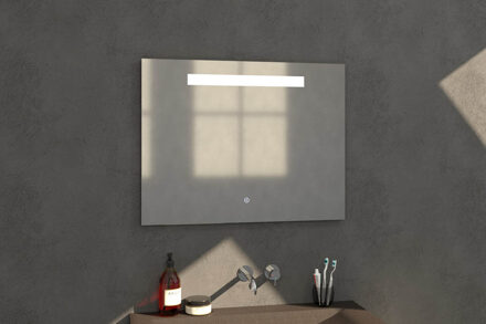 Brauer Light spiegel 90x70 met LED verlichting Aluminium Geborsteld