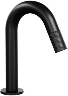 Brauer Mat Zwart Fonteinkraan met Gebogen Uitloop - Black Carving