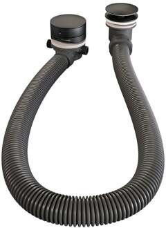 Brauer Mat Zwarte Badvulcombinatie - Stijlvolle Messing Badafvoer