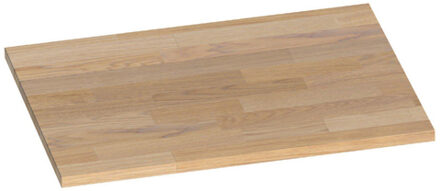 Brauer natural wood Wastafelblad - 60x46x2cm - zonder kraangat - hout - grey oak TB-NW60GO Grey Oak (Hout)