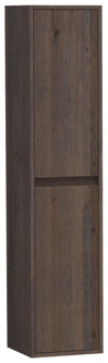 Brauer Nexxt 160 Badkamerkast - 160x35x35cm - 2 links/rechtsdraaiende deuren - hout - black oak 7007BOG Black Oak Geborsteld (Hout)