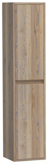 Brauer Nexxt 160 Badkamerkast - 160x35x35cm - 2 links/rechtsdraaiende deuren - hout - Vintage oak 7007VOG Vintage Oak Geborsteld (Hout)