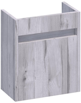 Brauer Nexxt Fonteinonderkast - 40x45x22cm - 1 rechtsdraaiende deur - greep - MFC - Birch FO-NXRBR Birch (Hout)