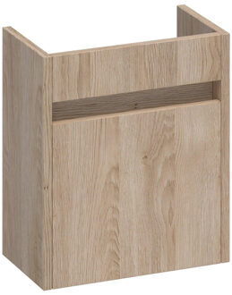 Brauer Nexxt Fonteinonderkast - 40x45x22cm - 1 rechtsdraaiende deur - greep - MFC - legno calore FO-NXRLC Legno Calore (Hout)