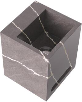 Brauer Nova Vrijhangende Fontein - 25 cm - Zonder Kraangat - Inclusief Blinde Ophanging - Marmerlook - Copper Brown