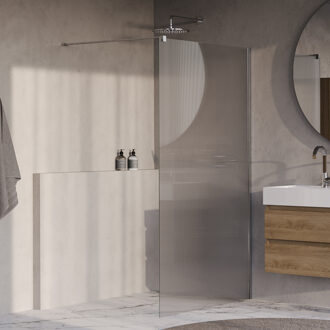 Brauer Oblivion Flow inloopdouche helder ribbelglas 120x200 incl. glascoating chroom