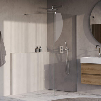 Brauer Oblivion Inloopdouche - 100x200cm - glascoating - helder glas - Chroom GS-OBI1H100200CE