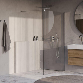 Brauer Oblivion Inloopdouche - 110x200cm - glascoating - helder glas - Chroom GS-OBI1H110200CE