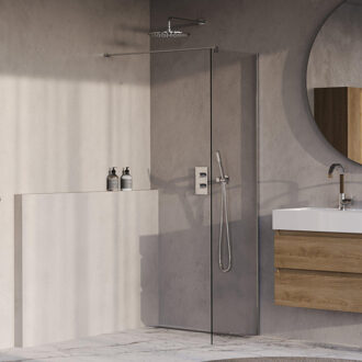 Brauer Oblivion Inloopdouche - 60x200cm - glascoating - helder glas - Chroom GS-OBI1H60200CE