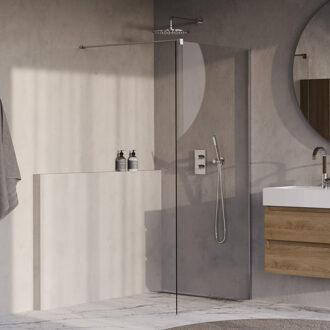 Brauer Oblivion Inloopdouche - 90x200cm - glascoating - helder glas - Chroom GS-OBI1H90200CE