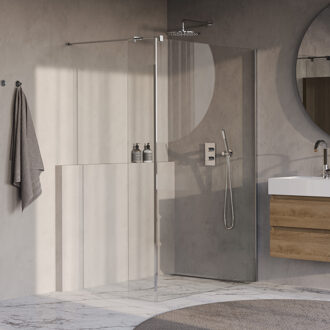 Brauer Oblivion inloopdouche helder glas 140x200 met zijwand 40 incl. glascoating chroom