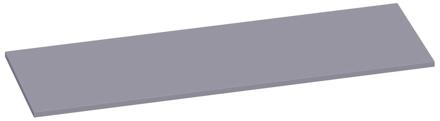 Brauer Ocean Slim Topblad - 140 cm - Mat Grijs