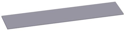 Brauer Ocean Slim Topblad - 200 cm - Mat Grijs