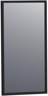 Brauer Onyx Spiegel - 40 cm - Rechthoekig - Zwart Geborsteld Frame