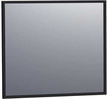 Brauer Onyx Spiegel - 80 cm - Rechthoekig - Zwart Geborsteld Frame