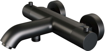 Brauer Opbouw Bad- en Douchekraan Brauer Black Carving Thermostatisch Mat Zwart