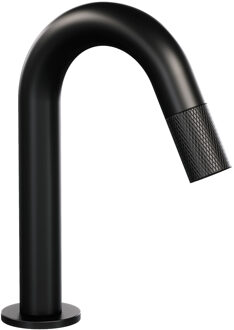Brauer Opbouw Fonteinkraan Brauer Black Carving Edition Met Gebogen Uitloop Mat Zwart Brauer