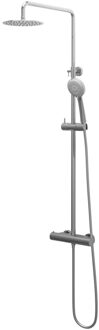 Brauer Opbouw Regendouche Brauer V-Line Chrome Edition Showerpipe Met Hoofddouche 20 cm Chroom