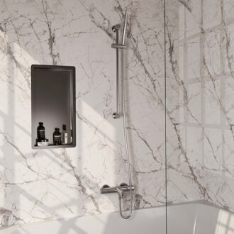 Brauer Opbouwset Bad- en Douchekraan Brauer Brushed Edition Thermostatisch Geborsteld RVS (Alle Opties)